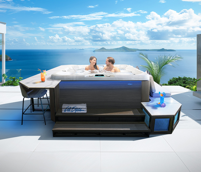 Calspas hot tub being used in a family setting - Rochester Hills